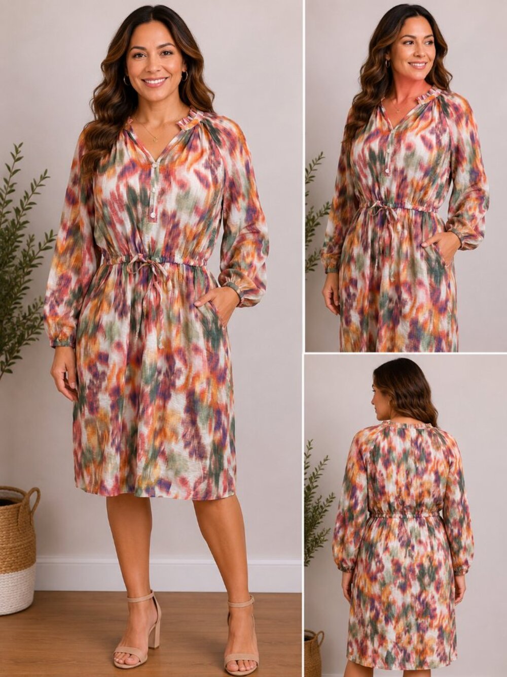 Time and Tru Women's Abstract Print Dress - Size XS - NWT